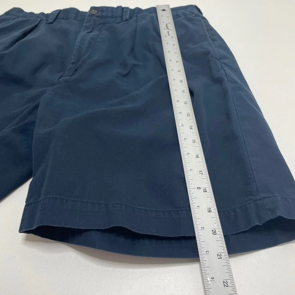 Polo Golf Ralph Lauren Mens Navy Blue Pleated Fairway Shorts Vintage 90s Y2K 36